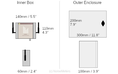 em2030 noise monitor dimensions